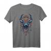 Spirituelles Krafttier Bison T-Shirt mit Indianer Federschmuck - Esoterisches Design für Meditation, Yoga & Schamanismus