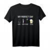 Modellflug T-Shirt mit Bier & Kaffee Design - Lustiges Geschenk für Modellbauer, Flugplatzbesucher & Flugzeugpiloten