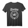 Tischler Zunftzeichen auf Wappen mit Ehrenkranz - Personalisiertes T-Shirt als Geschenk für Meister, Gesellen & Lehrlinge im Handwerk