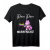 PEW Madafakas Lustiges Einhorn mit Regenbogenpistole - Weiß T-Shirt für Fantasy-, Sci-Fi- und Humor-Fans, Geburtstagsgeschenk
