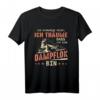 Ich Schnarche Nicht Eisenbahn Dampflok Lokomotive Geschenk T-Shirt - Lustiges Vintage Bahn Fan Shirt für Lokführer & Eisenbahnfans