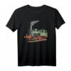 Dampflok Zug Eisenbahn Lokomotive Realistisches T-Shirt  Perfektes Geschenk für Eisenbahn- und Zugsammler, Lokführer & Modellbahnfans