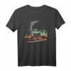 Dampflok Zug Eisenbahn Lokomotive Realistisches T-Shirt  Perfektes Geschenk für Eisenbahn- und Zugsammler, Lokführer & Modellbahnfans