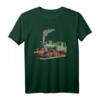 Dampflok Zug Eisenbahn Lokomotive Realistisches T-Shirt  Perfektes Geschenk für Eisenbahn- und Zugsammler, Lokführer & Modellbahnfans