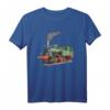 Dampflok Zug Eisenbahn Lokomotive Realistisches T-Shirt  Perfektes Geschenk für Eisenbahn- und Zugsammler, Lokführer & Modellbahnfans