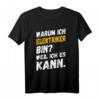 Elektriker T-Shirt Lustig Spruch 'Weil ich es kann!'  Originelles Geschenk für Elektriker, Handwerker & Berufseinsteiger zu Geburtstag & Weihnachten