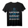 Elektromeister Ich bin zwar Elektriker T-Shirt - Elektriker Geschenk mit Spruch, Klassisch geschnitten, doppelt genähter Saum