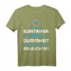 Elektromeister Ich bin zwar Elektriker T-Shirt - Elektriker Geschenk mit Spruch, Klassisch geschnitten, doppelt genähter Saum