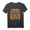 Elektriker Zocken Gamer Elektroinstallateur T-Shirt Lustiges Design für Damen & Herren, ideal für Elektriker und Gaming-Fans
