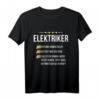 Herren T-Shirt Elektriker Elektrik Elektroinstallateur mit Spaß Spruch  Originelles Geschenk für Elektriker, Azubis & Technikliebhaber zu Weihnachten & Geburtstag