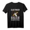 Lustiges Elektriker T-Shirt mit Spruch  Geschenkidee für Elektroniker, Elektriker, Handwerker, Chef & Kollegen zum Vatertag, Geburtstag & Weihnachten