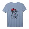Weibliches Elektriker T-Shirt mit Rosie Die Nietmaschine - Lustiges Pin-Up Mädchen Design für Elektrikerinnen