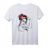 Weibliches Elektriker T-Shirt mit Rosie Die Nietmaschine - Lustiges Pin-Up Mädchen Design für Elektrikerinnen
