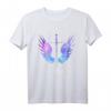 HapBunny Her Guardian Angel Wings T-Shirt  Humorvolles Paarshirt für Ehemann, Ehefrau und Freunde, Perfekt als Geschenk zum runden Geburtstag