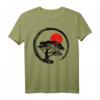 Buddhistische Zen T-Shirt mit Bonsai Baum und Kalligraphie - Japanisches Design für Kunst- und Kulturbegeisterte