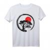 Buddhistische Zen T-Shirt mit Bonsai Baum und Kalligraphie - Japanisches Design für Kunst- und Kulturbegeisterte