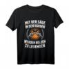 Mit der Säge in den Händen Werden Helden zu Legenden - Holz T-Shirt für Holzarbeiter, Waldarbeiter & Holzfreunde als Geschenk