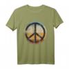 Retro Friedenszeichen Peace Zeichen T-Shirt - Vintage Look für 70er/80er Disco-Partys, Halloween & Geburtstagsgeschenke