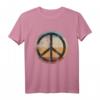 Retro Friedenszeichen Peace Zeichen T-Shirt - Vintage Look für 70er/80er Disco-Partys, Halloween & Geburtstagsgeschenke