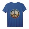 Retro Friedenszeichen Peace Zeichen T-Shirt - Vintage Look für 70er/80er Disco-Partys, Halloween & Geburtstagsgeschenke