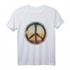 Retro Friedenszeichen Peace Zeichen T-Shirt - Vintage Look für 70er/80er Disco-Partys, Halloween & Geburtstagsgeschenke
