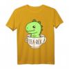 Cute T-Rex Dinosaur T-Shirt mit Teetasse - Lustiges Kawaii Dino Design für Dinosaurier- und Teeliebhaber, Witziges Geschenk