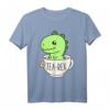 Cute T-Rex Dinosaur T-Shirt mit Teetasse - Lustiges Kawaii Dino Design für Dinosaurier- und Teeliebhaber, Witziges Geschenk