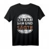 Ich kam, sah und sägte | Lustiges Schreiner Tischler T-Shirt  Geschenk für Holzhandwerker, Zimmerer & Forstwirt zu Weihnachten & Geburtstag