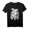 Rib Cage Katzen Pastel Goth Alt Clothes T-Shirt - Y2K Egirl Aesthetic, Grunge & Skeleton Skeleton Halloween Fashion