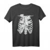 Rib Cage Katzen Pastel Goth Alt Clothes T-Shirt - Y2K Egirl Aesthetic, Grunge & Skeleton Skeleton Halloween Fashion