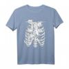 Rib Cage Katzen Pastel Goth Alt Clothes T-Shirt - Y2K Egirl Aesthetic, Grunge & Skeleton Skeleton Halloween Fashion