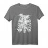 Rib Cage Katzen Pastel Goth Alt Clothes T-Shirt - Y2K Egirl Aesthetic, Grunge & Skeleton Skeleton Halloween Fashion