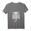 Damen Halloween Skelett Kinder Jungen Mädchen Kostüm T-Shirt mit V-Ausschnitt - Lustiges Halloween-Outfit für Kinder & Halloween-Partys
