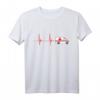 Rettungswagen Herzschlag EKG Puls T-Shirt  Geschenk für Sanitäter, Notarzt & Rettungshelfer bei Einsätzen