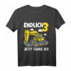Kinder Mini Bauherr T-Shirt zum 3. Geburtstag mit Bagger-Design und Spruch 'Endlich 3 Jetzt Fahre Ich'  Lustiges Baustellen Kinder T-Shirt für kleine Bauleiter