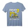 Kinder Mini Bauherr T-Shirt zum 3. Geburtstag mit Bagger-Design und Spruch 'Endlich 3 Jetzt Fahre Ich'  Lustiges Baustellen Kinder T-Shirt für kleine Bauleiter