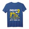 Kinder Mini Bauherr T-Shirt zum 3. Geburtstag mit Bagger-Design und Spruch 'Endlich 3 Jetzt Fahre Ich'  Lustiges Baustellen Kinder T-Shirt für kleine Bauleiter