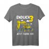 Kinder Mini Bauherr T-Shirt zum 3. Geburtstag mit Bagger-Design und Spruch 'Endlich 3 Jetzt Fahre Ich'  Lustiges Baustellen Kinder T-Shirt für kleine Bauleiter