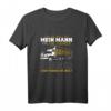 Damen Für Die Welt Ist Mein Mann Ein LKW Fahrer Liebe Herz T-Shirt - Perfektes Geschenk für Trucker, Fernfahrer und Transportliebhaber zum Geburtstag & Weihnachten