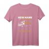 Damen Für Die Welt Ist Mein Mann Ein LKW Fahrer Liebe Herz T-Shirt - Perfektes Geschenk für Trucker, Fernfahrer und Transportliebhaber zum Geburtstag & Weihnachten