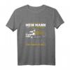 Damen Für Die Welt Ist Mein Mann Ein LKW Fahrer Liebe Herz T-Shirt - Perfektes Geschenk für Trucker, Fernfahrer und Transportliebhaber zum Geburtstag & Weihnachten
