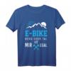 E-Bike Fahrrad T-Shirt mit Spruch 'Berg oder Tal - Ist mir egal!'  Lustiges Geschenk für Radfahrer, Mountainbiker & E-Bike Fans zu Weihnachten & Geburtstag