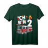 Kinder Feuerwehr T-Shirt zum 2. Geburtstag  Lustiges Feuerwehrauto Outfit für Jungen und Mädchen, tolles Geschenk für kleine Feuerwehr-Fans