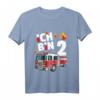 Kinder Feuerwehr T-Shirt zum 2. Geburtstag  Lustiges Feuerwehrauto Outfit für Jungen und Mädchen, tolles Geschenk für kleine Feuerwehr-Fans