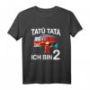 Kinder Feuerwehrmann mit Feuerwehrauto T-Shirt zum 2. Geburtstag  Perfektes Geschenk für Jungen und Mädchen, Geburtstagsoutfit & Kindergartenkleidung