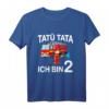 Kinder Feuerwehrmann mit Feuerwehrauto T-Shirt zum 2. Geburtstag  Perfektes Geschenk für Jungen und Mädchen, Geburtstagsoutfit & Kindergartenkleidung
