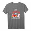 Kinder 3. Geburtstag Feuerwehr T-Shirt  Tatütata Ins 3 Lebensjahr Geschenk für Jungen, Feuerwehrmann Outfit für Kindergeburtstag