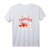 Kinder 3. Geburtstag Feuerwehr T-Shirt  Tatütata Ins 3 Lebensjahr Geschenk für Jungen, Feuerwehrmann Outfit für Kindergeburtstag