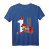 Kinder Feuerwehr T-Shirt für 1 Jahr alte Jungen  Perfektes Geburtstagsgeschenk mit Feuerwehrauto, Hydrant & Schlauch