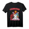 Feuerwehrmann Einhorn mit rotem Feuerwehrhelm T-Shirt  Perfektes Geschenk für Feuerwehrleute, Sanitäter und Feuerwehr-Fans